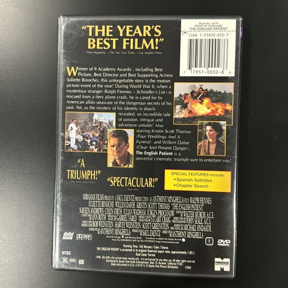 The English Patient - DVD - Picture 2 of 4